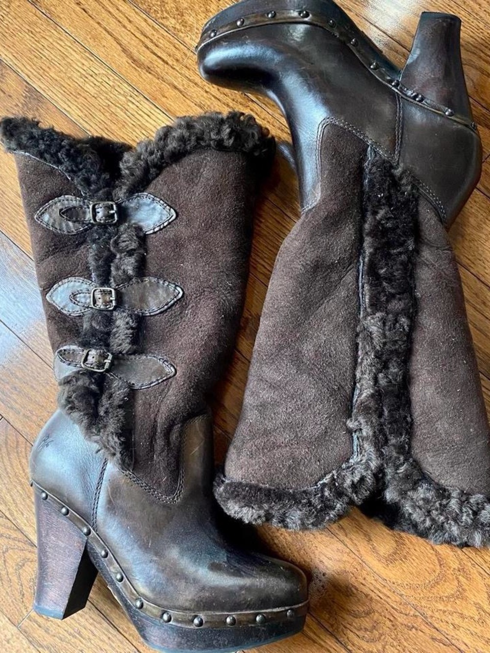 frye shearling boots - Picture 3 of 5